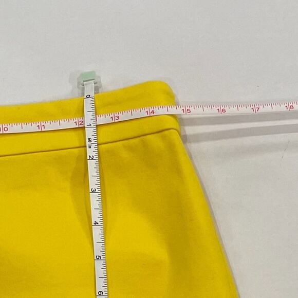 J. Crew Cotton Blend/Stretch Bright Yellow No. 2 Pencil Skirt, Size 2 - Picture 8 of 9